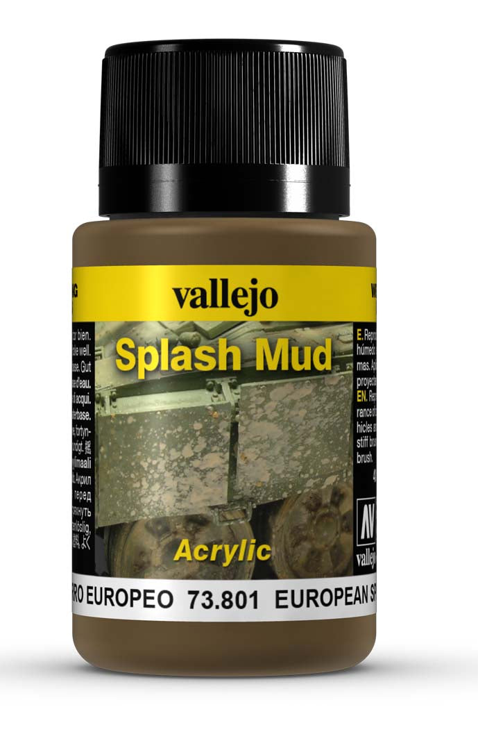 Vallejo Weathering EffecTS European Splash Mud 40 ml Vallejo PAINT, BRUSHES & SUPPLIES