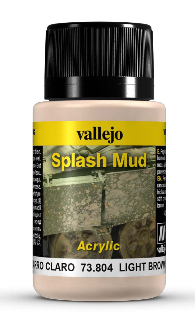 Vallejo Weathering EffecTS Light Brown Splash Mud 40 ml Vallejo PAINT, BRUSHES & SUPPLIES