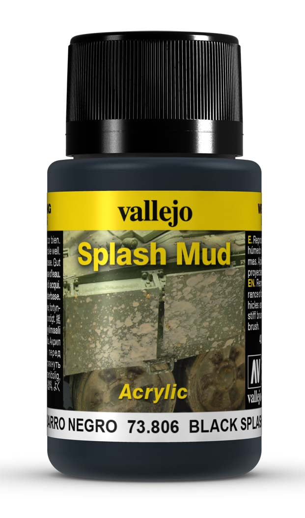 Vallejo Weathering EffecTS Black Splash Mud 40 ml Vallejo PAINT, BRUSHES & SUPPLIES
