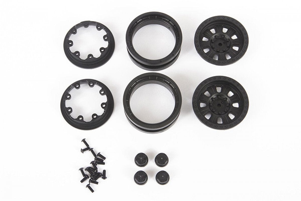 Axial AXI43004 1.9 3 Piece Raceline Monster Beadlock Wheels Black (2pcs) Axial Racing RC CARS - PARTS