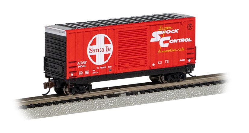 Bachmann 18251 N 40ft Hi-Cube Boxcar - Ready to Run - Atchsion, Topeka & Santa Fe #14044 (red, black, white; Large Logo) - Hobbytech Toys