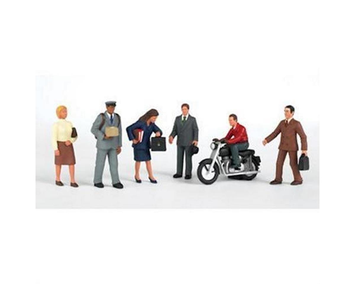 Bachmann 33101 HO City People With Motorcycle (7pcs) - Hobbytech Toys