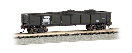 Bachmann N 40ft Steel Gondola with Load - Ready to Run - Burlington Northern #500043 (black) Bachmann TRAINS - N SCALE