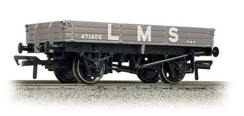 Bachmann OO 3 Plank Wagon Lms Grey Bachmann TRAINS - HO/OO SCALE
