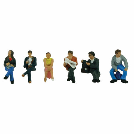 Bachmann Scenecraft 36-045 OO Station Passengers Sitting Bachmann Scenecraft TRAINS - HO/OO SCALE