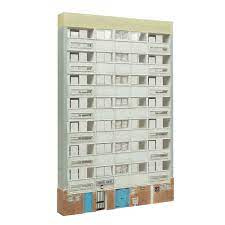 Bachmann Secnecraft 44-212B OO Low Relieft Block Of Flats - Hobbytech Toys