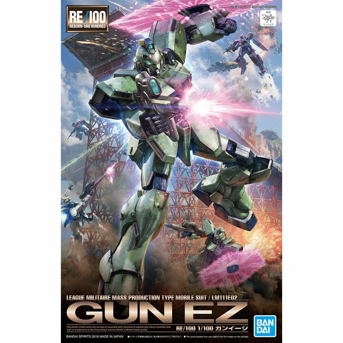 Bandai 5055587 1/100 RE/100 Gun EZ Bandai GUNDAM