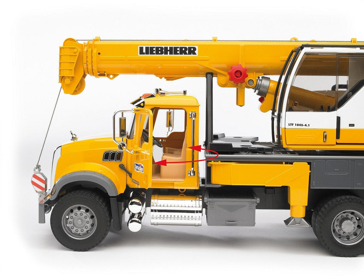 Bruder 1/16 MACK Granite Liebherr Crane Truck - Hobbytech Toys
