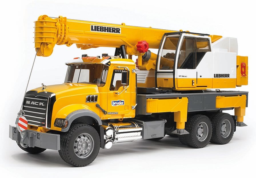 Bruder 1/16 MACK Granite Liebherr Crane Truck - Hobbytech Toys