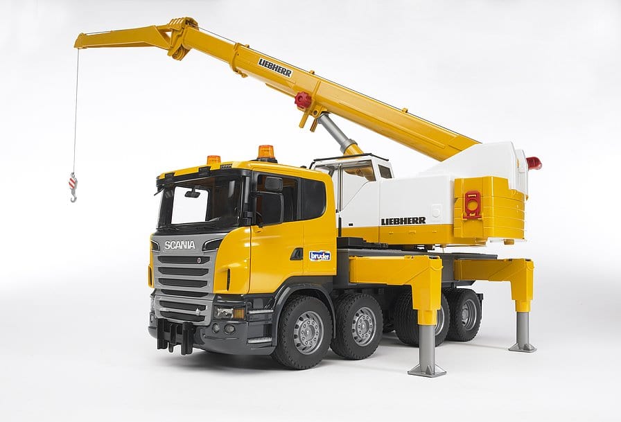 Bruder 1/16 Scania R-Series Liebherr Crane Truck - Hobbytech Toys