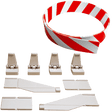 Carrera Red/White Stripe Guard Rail 3 Metres Carrera SLOT CARS