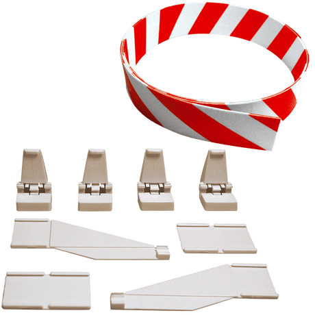Carrera Red/White Stripe Guard Rail 3 Metres Carrera SLOT CARS