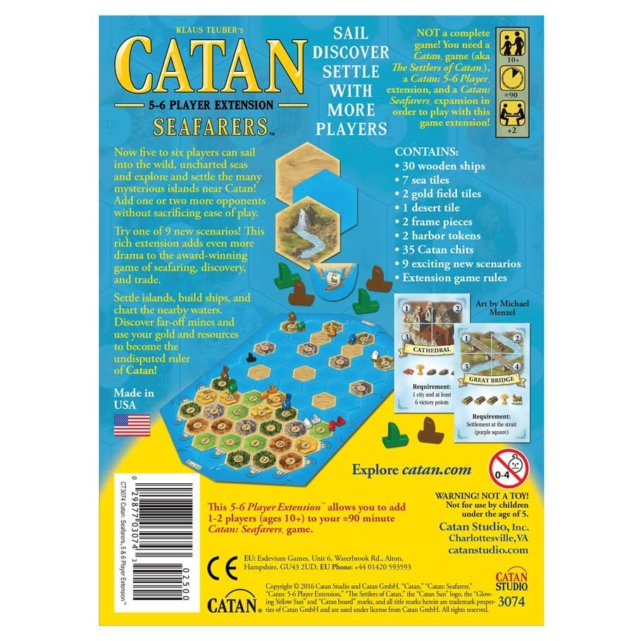 Catan Seafarers 5-6 Player Extension 5th Edition Catan TOY SECTION