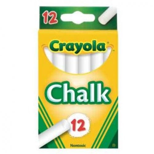 Crayola Chalk Sticks (White) 12 Pack - Hobbytech Toys
