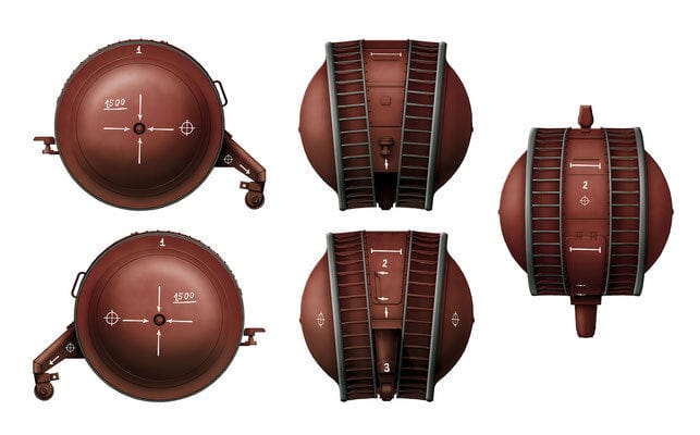 Daswerk 35015 1/35 German Kugelpanzer double pack 2 pcs Plastic Model Kit DasWerk PLASTIC MODELS