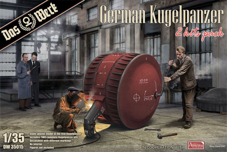 Daswerk 35015 1/35 German Kugelpanzer double pack 2 pcs Plastic Model Kit DasWerk PLASTIC MODELS