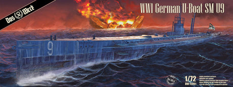 Daswerk 72001 1/72 German U-Boat SM U-9 Plastic Model Kit Das Werk PLASTIC MODELS