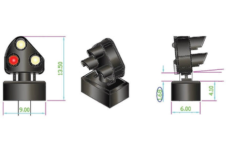 DCC Concepts 12 X 2-Wire Steam Era 3-Light Ground Signal DCC Concepts TRAINS - DCC
