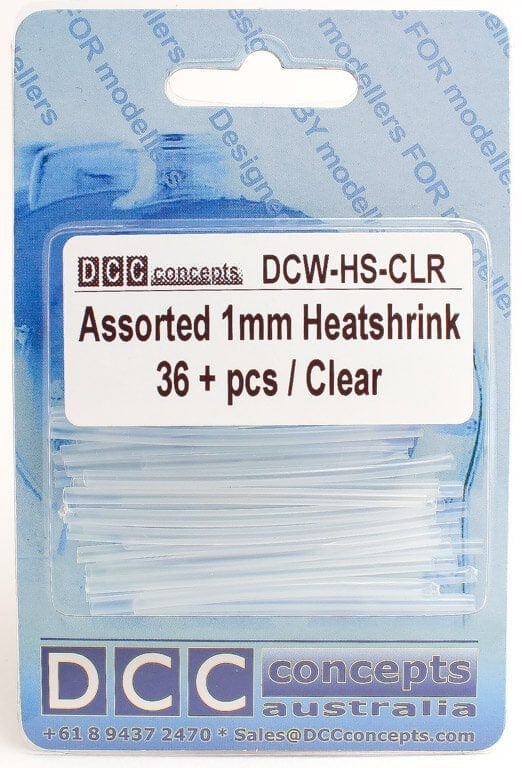 DCC Concepts 1mm Heat Shrink Clear (36 Pack) DCC Concepts TRAINS - DCC