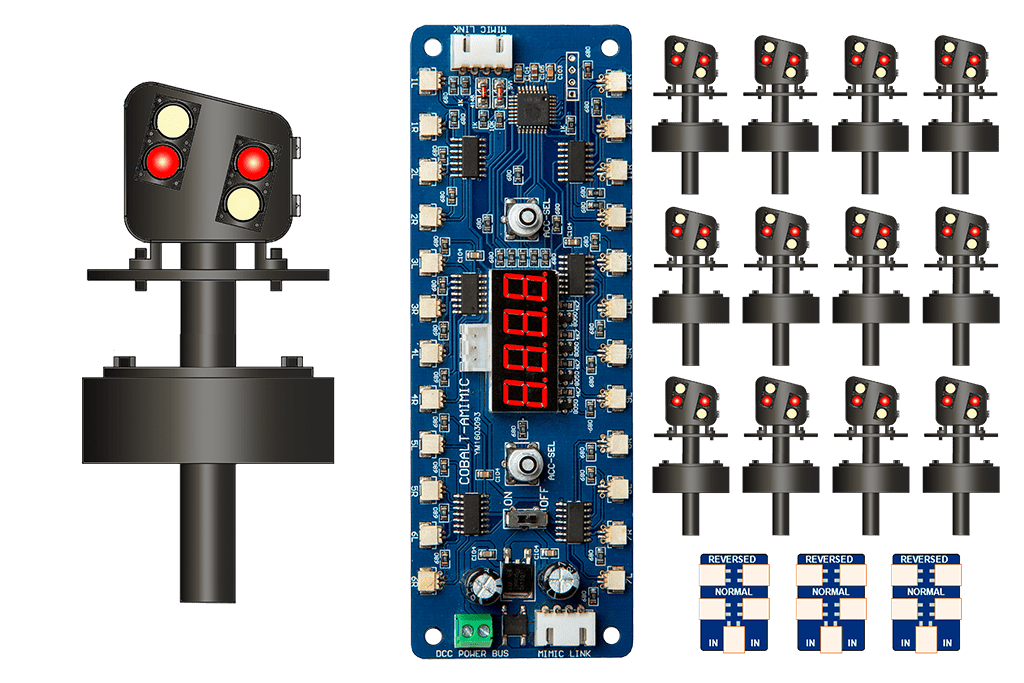 DCC Concepts Alpha Mimic 12X 4 Led UK Modern Ground Signal DCC Concepts TRAINS - DCC