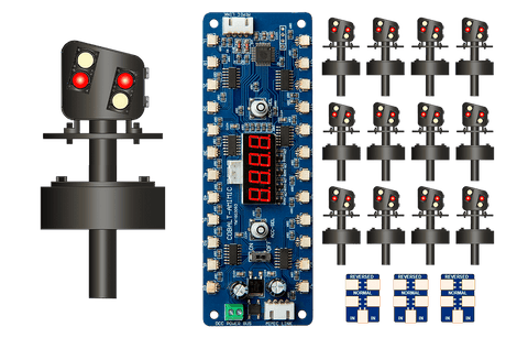 DCC Concepts Alpha Mimic 12X 4 Led UK Modern Ground Signal DCC Concepts TRAINS - DCC