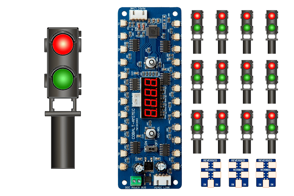 DCC Concepts Alpha Mimic 12X Red/Green Ground Signal DCC Concepts TRAINS - DCC