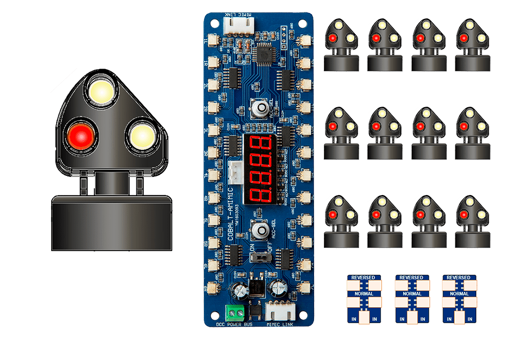 DCC Concepts Alpha Mimic 12X Steam Era 3-Light Ground Signal DCC Concepts TRAINS - DCC