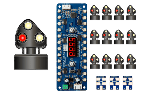 DCC Concepts Alpha Mimic 12X Steam Era 3-Light Ground Signal DCC Concepts TRAINS - DCC