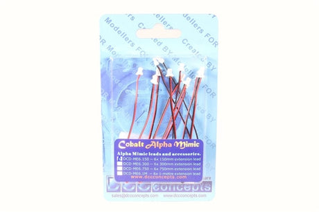 DCC Concepts Alpha Mimic Extension Leads - 6X 150mm DCC Concepts TRAINS - DCC