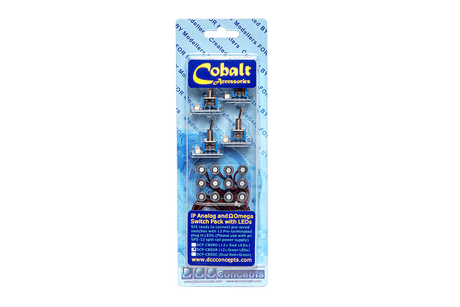 DCC Concepts Cobalt Ip Analogue And Omega Switch Pack With LED (Red And Green) DCC Concepts TRAINS - DCC
