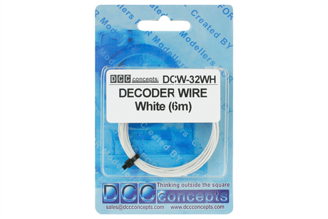 DCC Concepts Decoder Wire Stranded 6M (32G) White DCC Concepts TRAINS - DCC