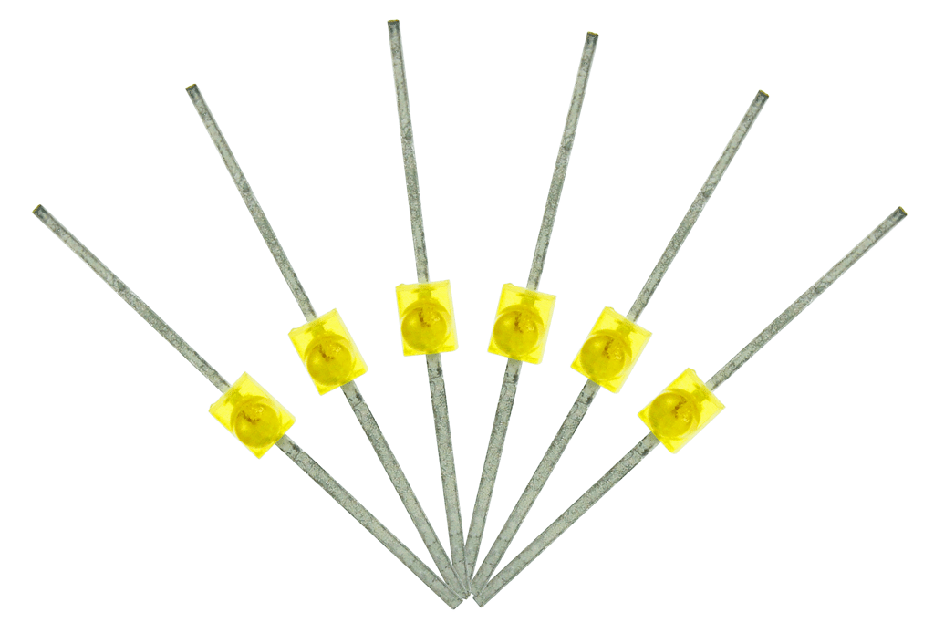 DCC Concepts Led Mini Butterfly Type 1.6mm (W/Resistors) Yellow (6) DCC Concepts TRAINS - DCC