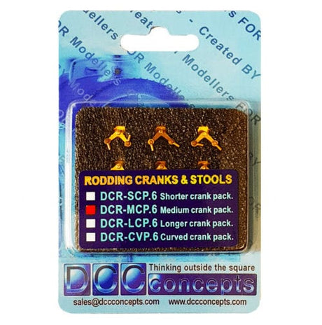 DCC Concepts Medium Crank Pack - 6 Cranks And Accessories DCC Concepts TRAINS - HO/OO SCALE