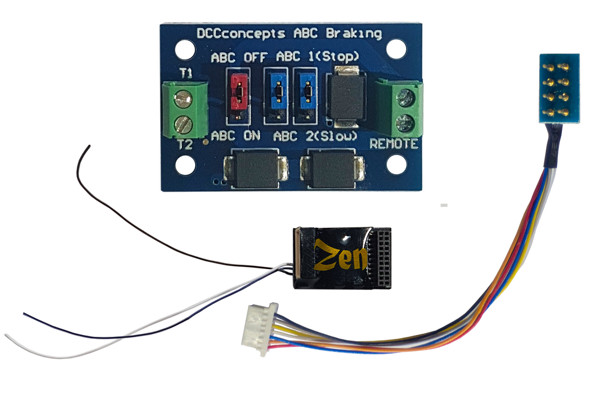 DCC Concepts Zen Black Decoder : 8 and 21MTC Connection + 1 x ABC module DCC Concepts TRAINS - DCC