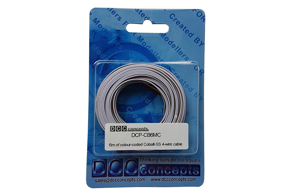 DCC Concepts 6 Meters Of Colour Coded Cobalt-Ss 4-Wire Cable DCC Concepts TRAINS - DCC