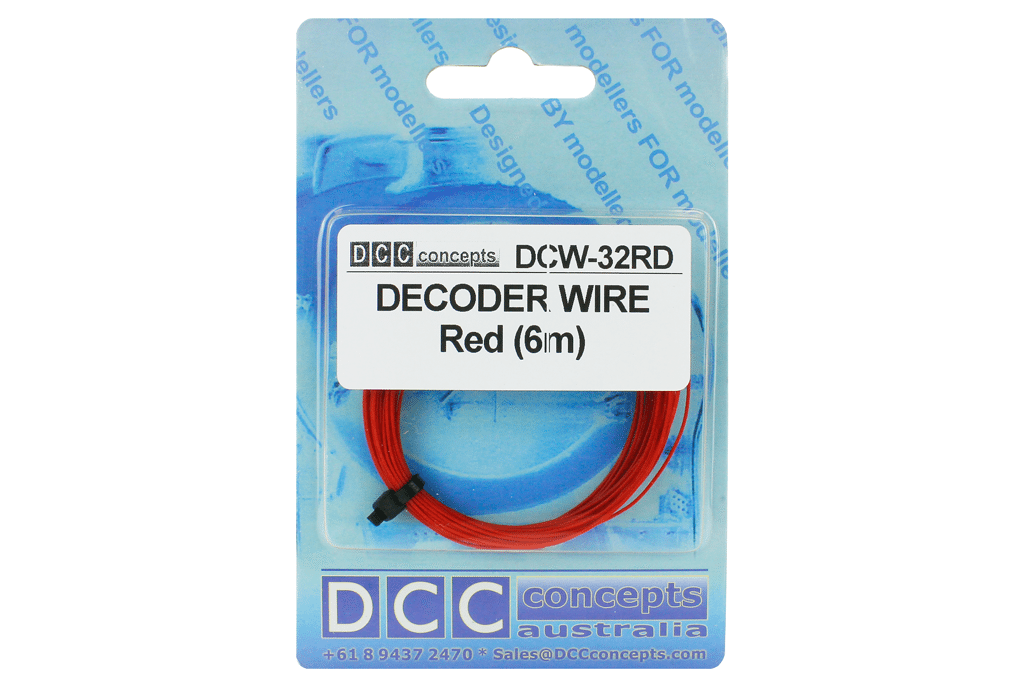 DCC Concepts Decoder Wire Stranded 6M (32G) Red DCC Concepts TRAINS - DCC