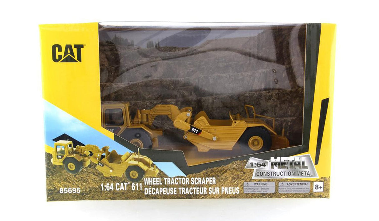 Diecast Masters 1/64 CAT Wheel Tractor 611 Scraper - Hobbytech Toys