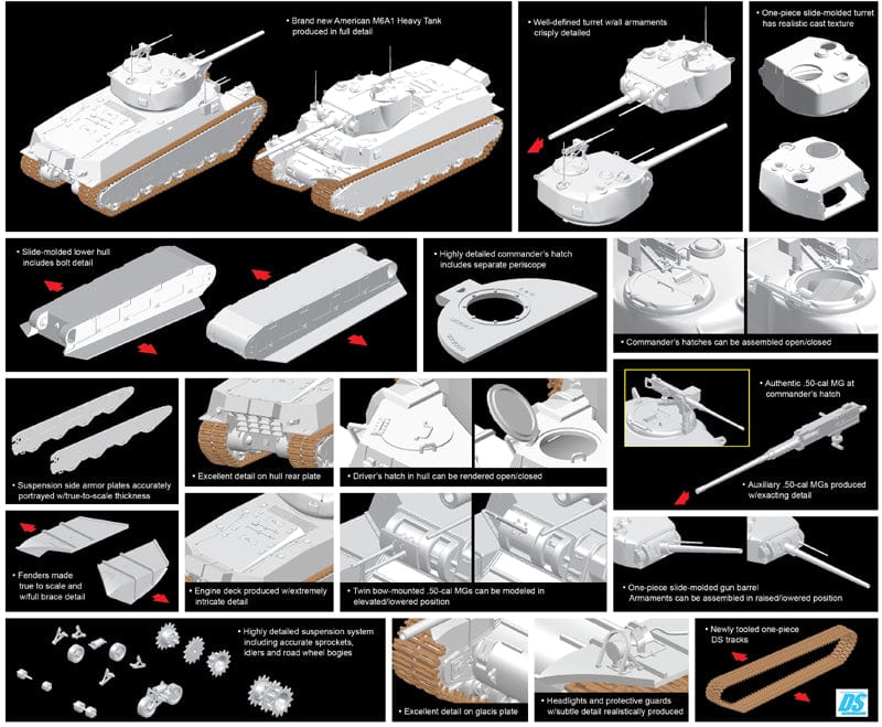 Dragon 6789 1/35 M6A1 Heavy Tank Dragon Models PLASTIC MODELS