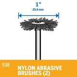 Dremel Abrasive Brush 25.4mm (538-2) - 2 Pack - Hobbytech Toys