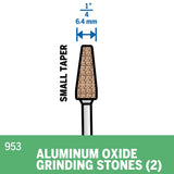 Dremel Aluminium Oxide Grinding Stone 6.4mm (953) - 2 Pack - Hobbytech Toys