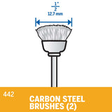 Dremel Carbon Steel Brush 13mm (442-2) - 2 Pack - Hobbytech Toys