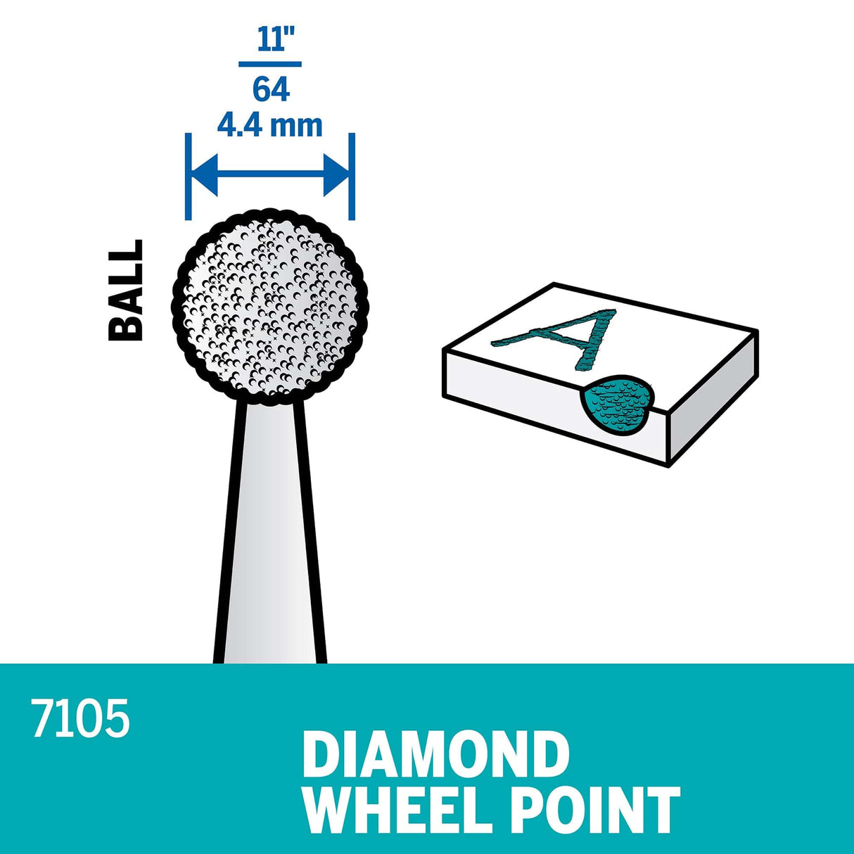 Dremel Diamond Wheel Point 4.4mm (7105) - Hobbytech Toys