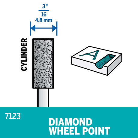 Dremel Diamond Wheel Point 4.8mm (7123) - Hobbytech Toys