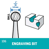Dremel Engraving Cutter 1.6mm (106) - 2 Pack - Hobbytech Toys