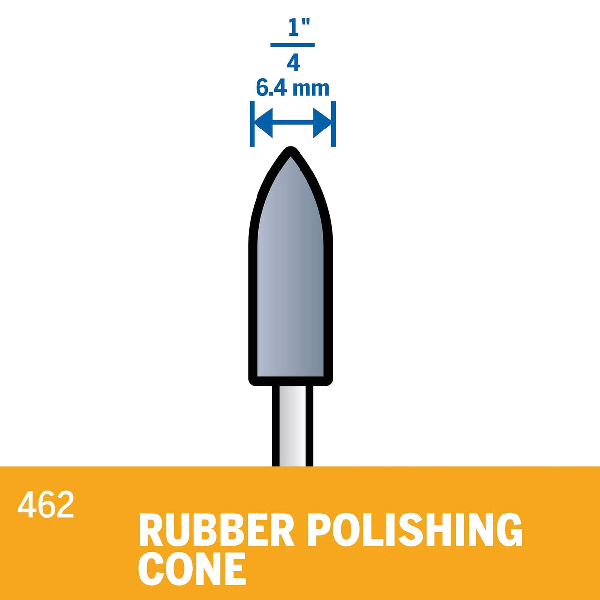 Dremel Rubber Polishing Point 6.4mm (462) - Hobbytech Toys