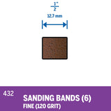 Dremel Sanding Band 13mm 120 Grit (432) - 6 Pack - Hobbytech Toys