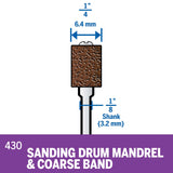 Dremel Sanding Band & Drum Mandrel 6.4mm 60 Grit (430) - Hobbytech Toys
