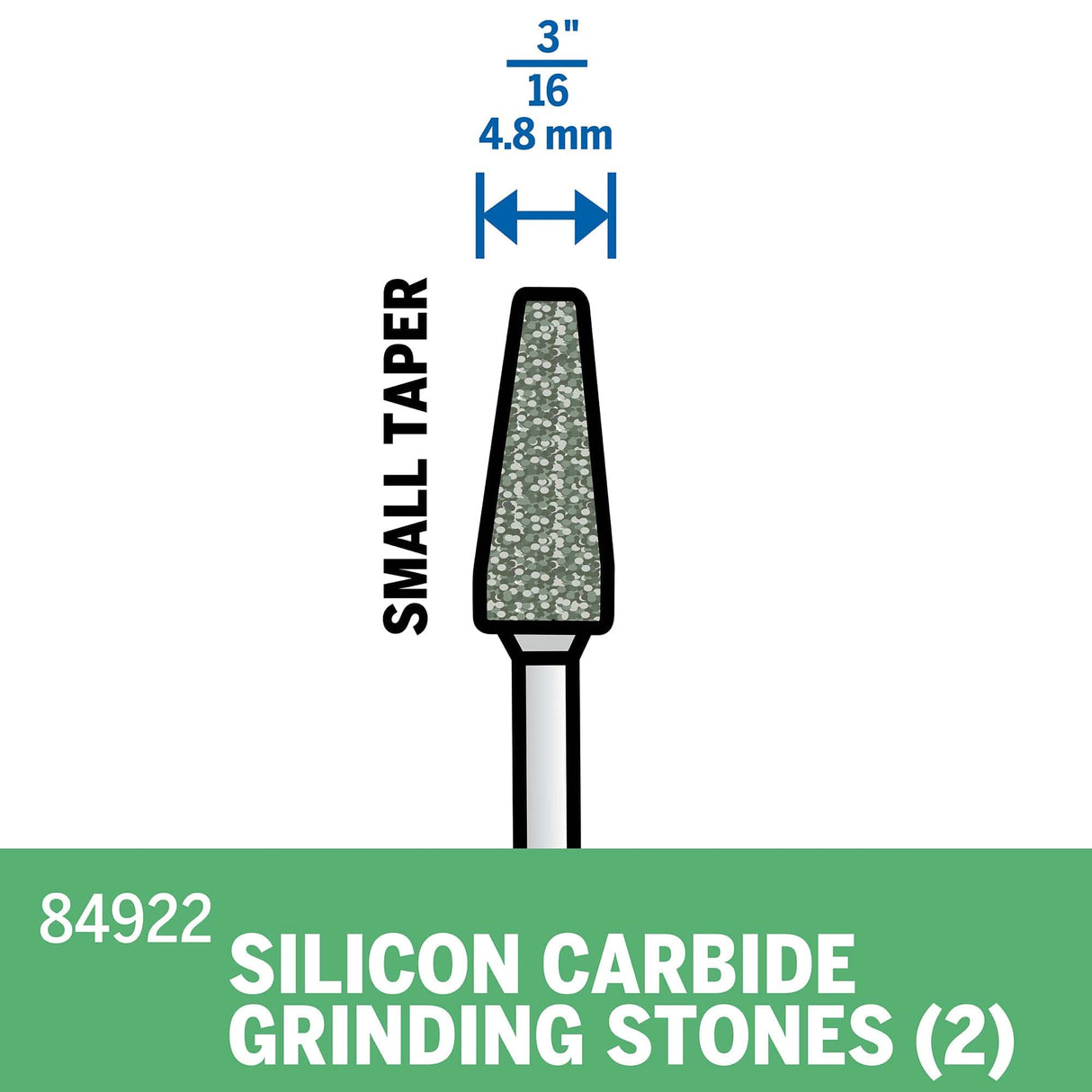 Dremel Silicon Carbide Grinding Stone 4.8mm (84922) - 2 Pack - Hobbytech Toys