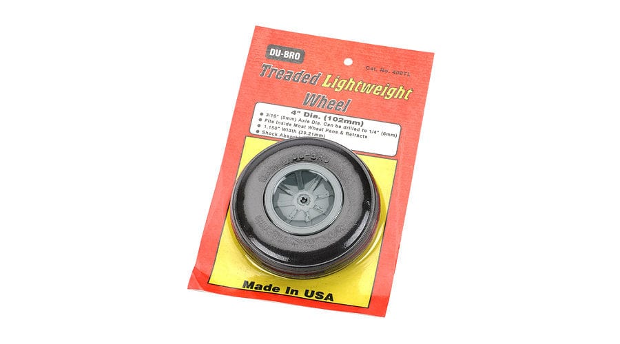Du-Bro 400Tl Light Weight Treaded Wheel 4 102mm 1 DU-BRO RC PLANES - PARTS