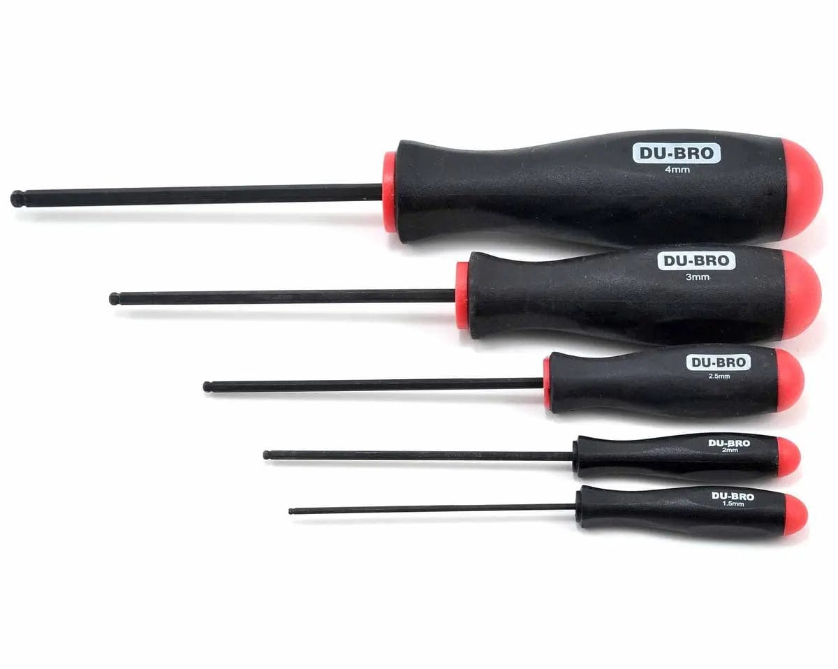 Du-Bro 453 Ball Wrench Set 5Pce Metric 1.5, 2. 2.5, 3, 4 mm DU-BRO TOOLS